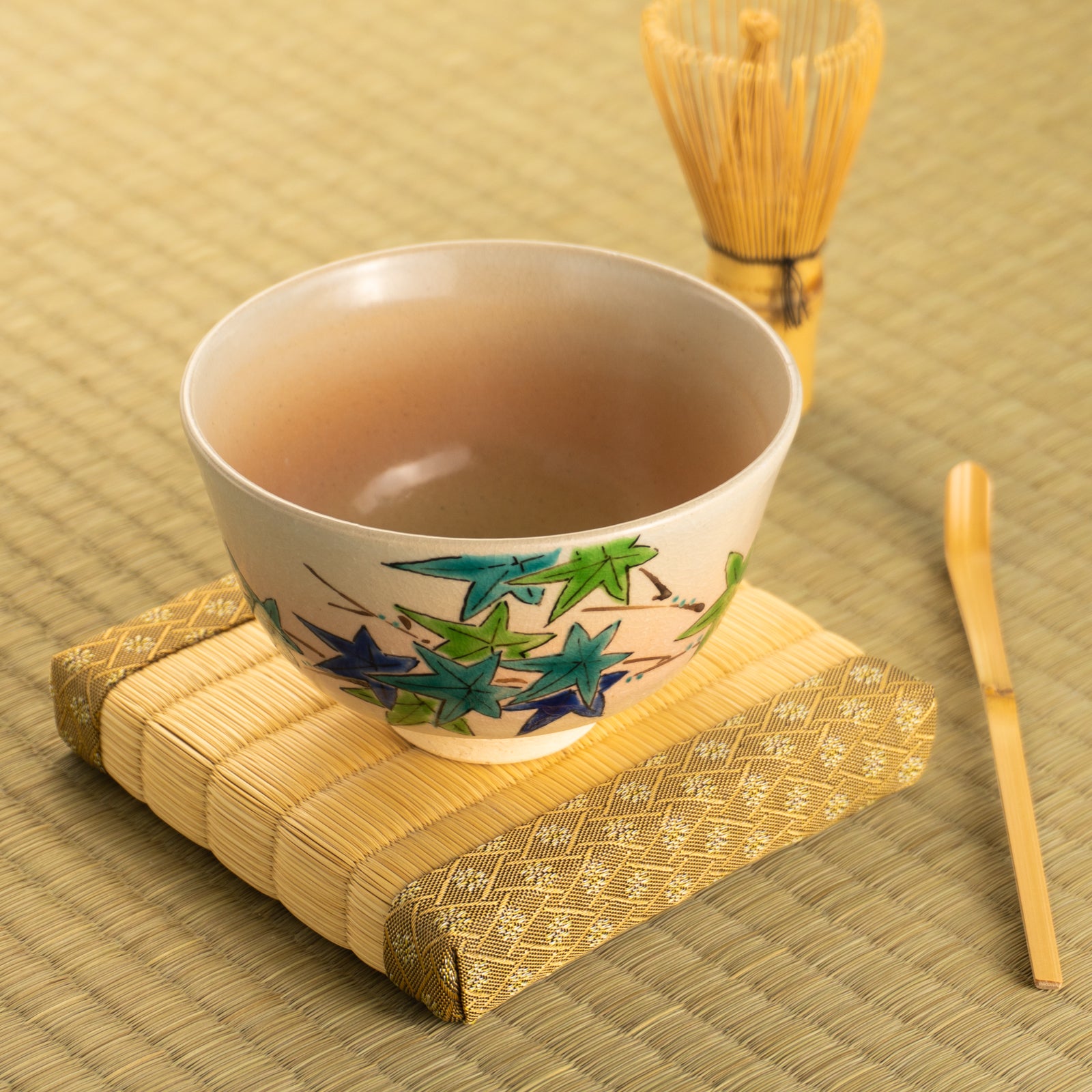 【清水焼】抹茶碗　青楓　安徳 KOTOPOTTER