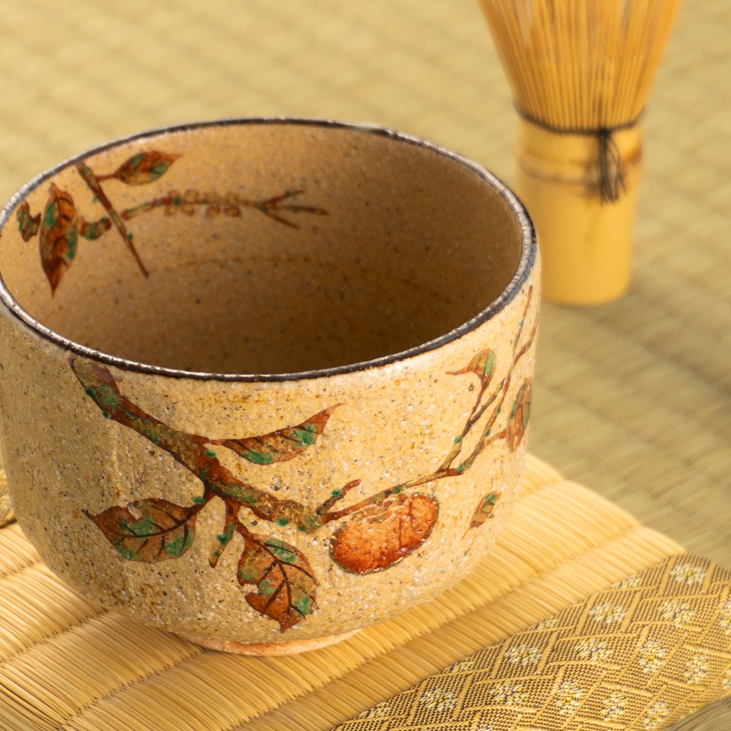 【清水焼】抹茶碗　灰釉 木守　中村良二 KOTOPOTTER