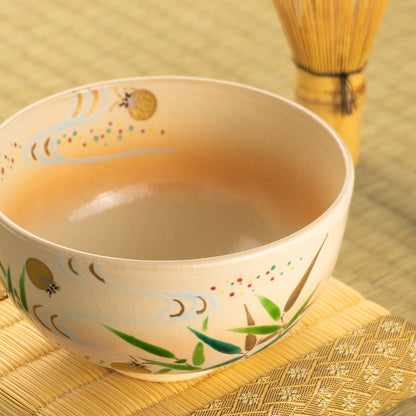 【清水焼】抹茶碗　芦にホタル　亨 KOTOPOTTER