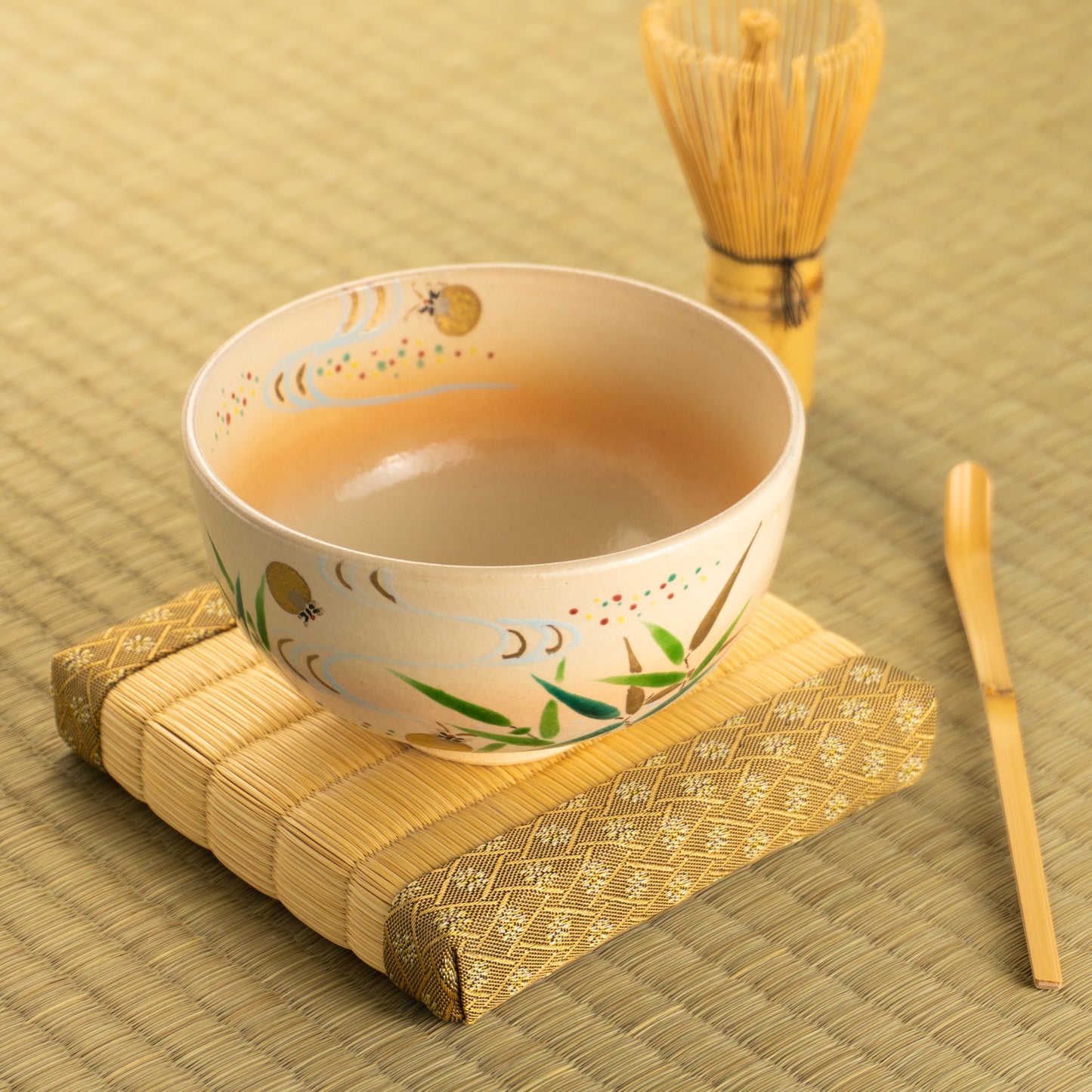 【清水焼】抹茶碗　芦にホタル　亨 KOTOPOTTER