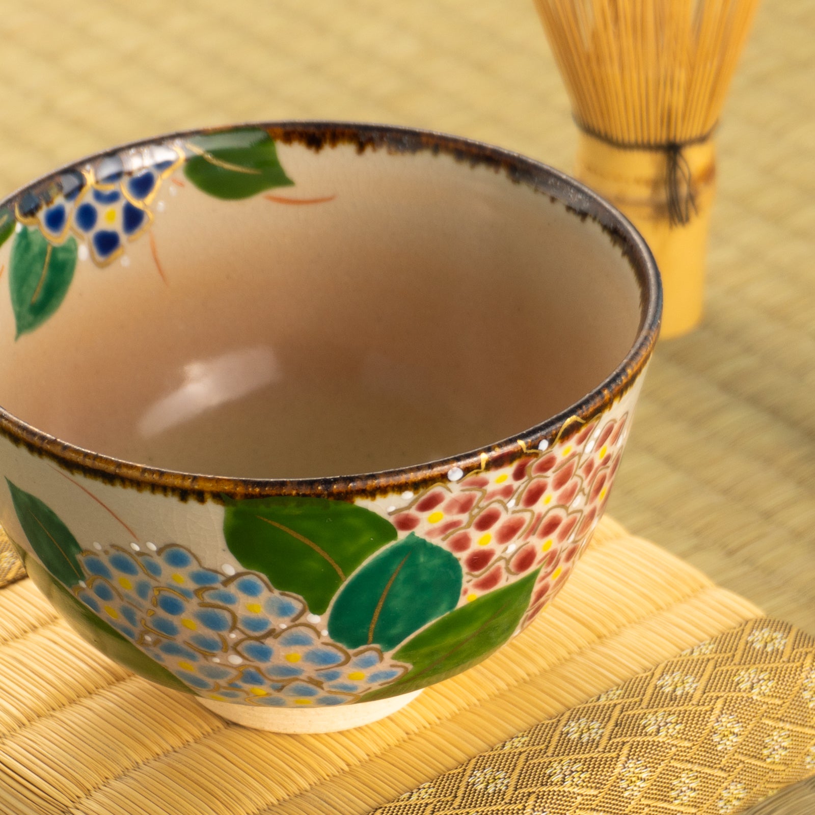 【清水焼】抹茶碗　紫陽花　安徳 KOTOPOTTER