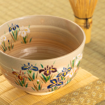 【清水焼】抹茶碗　刷毛目菖蒲　亨 KOTOPOTTER