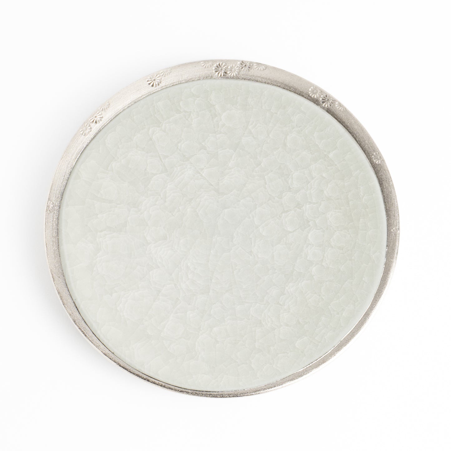 【清水焼】ディッシュ　亀甲貫入グレー　陶仙窯 KOTOPOTTER