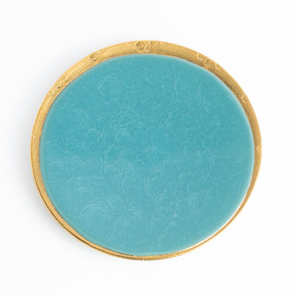 【清水焼】ディッシュ　亀甲貫入ブルー　陶仙窯 KOTOPOTTER