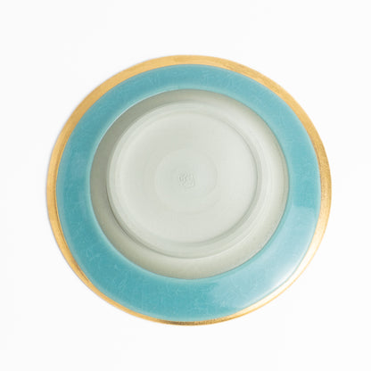 【清水焼】ディッシュ　亀甲貫入ブルー　陶仙窯 KOTOPOTTER