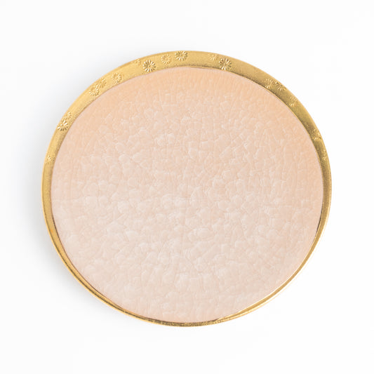 【清水焼】ディッシュ　亀甲貫入ピンク　陶仙窯 KOTOPOTTER