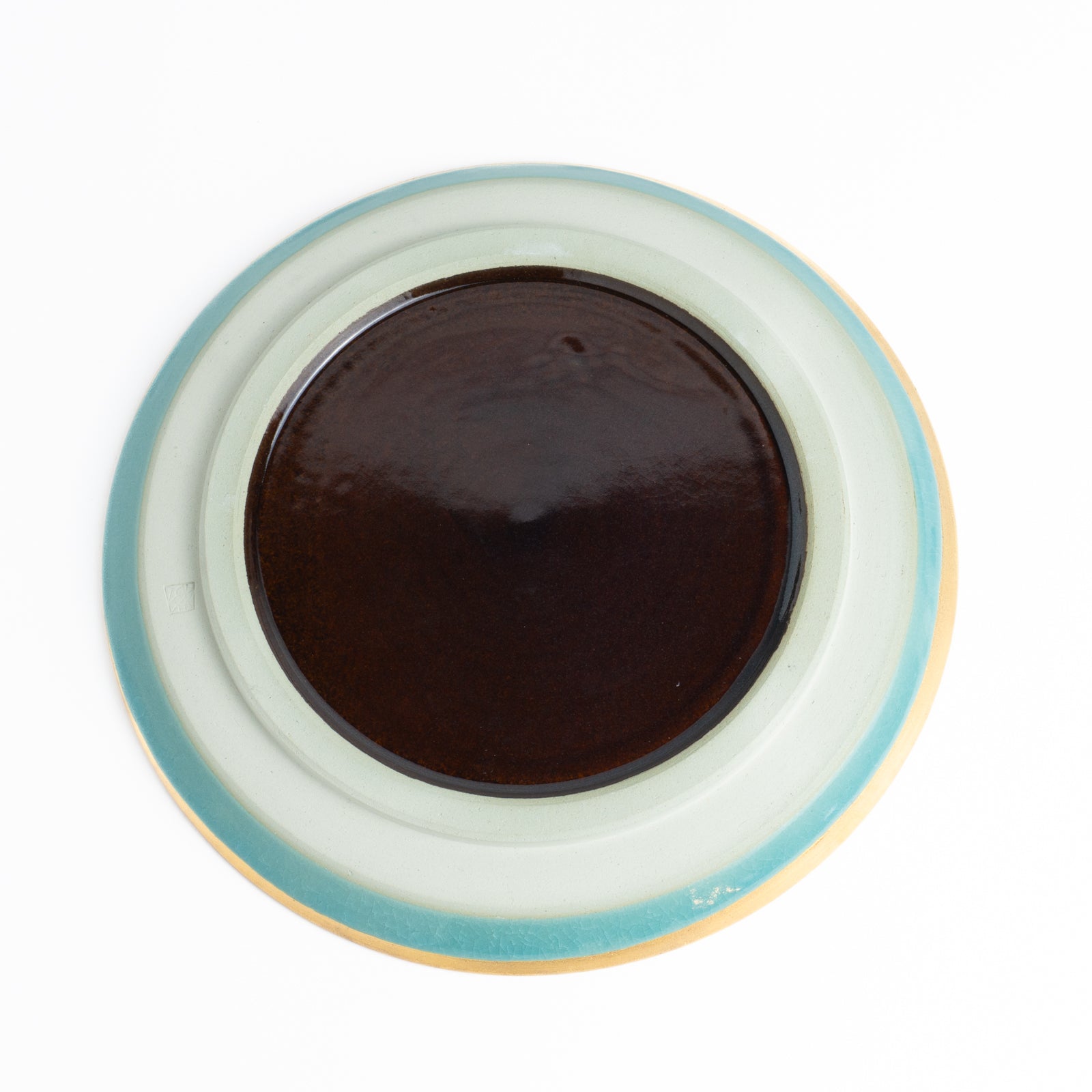 【清水焼】プレートS　亀甲貫入ブルー　陶仙窯 KOTOPOTTER