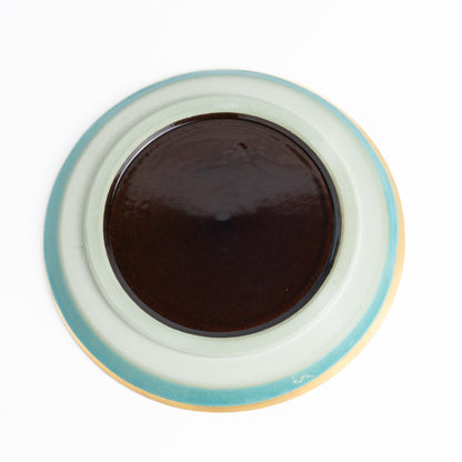 【清水焼】プレートS　亀甲貫入ブルー　陶仙窯 KOTOPOTTER