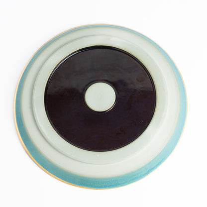 【清水焼】プレートM　亀甲貫入ブルー　陶仙窯 KOTOPOTTER