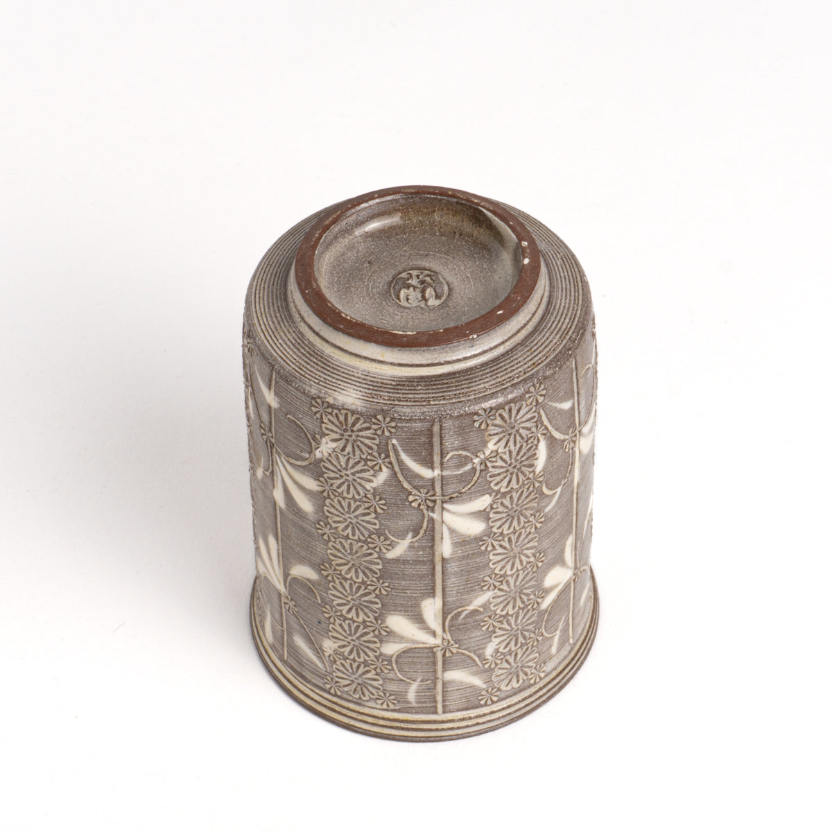 湯呑　紫三島A　陶楽窯 - Handcrafted Japanese pottery from Kyoto - Kyo ware / Kiyomizu ware.