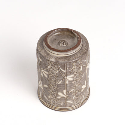 湯呑　紫三島A　陶楽窯 - Handcrafted Japanese pottery from Kyoto - Kyo ware / Kiyomizu ware.