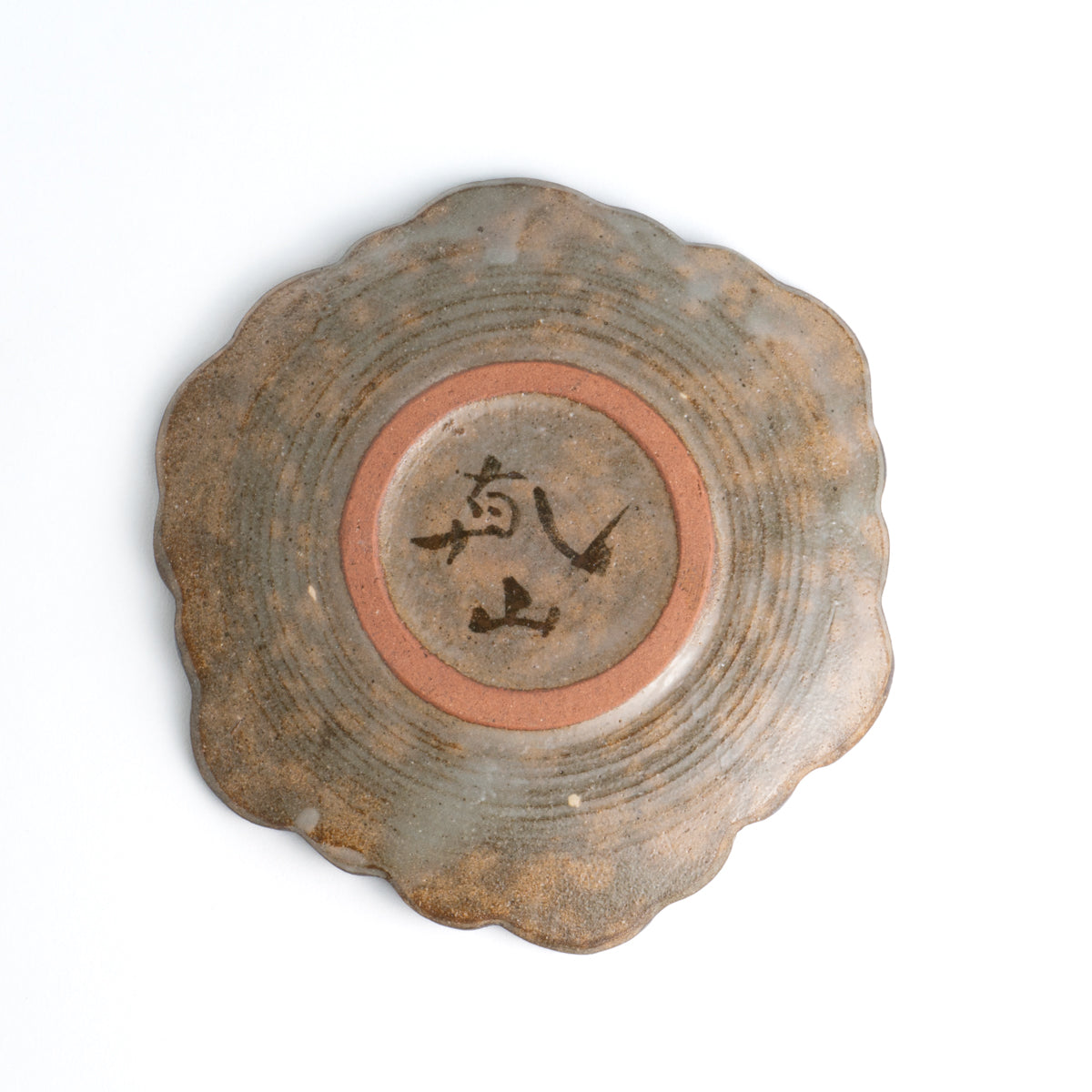 銘々皿　乾山写雪松　俊山窯 - Handcrafted Japanese pottery from Kyoto - Kyo ware / Kiyomizu ware.