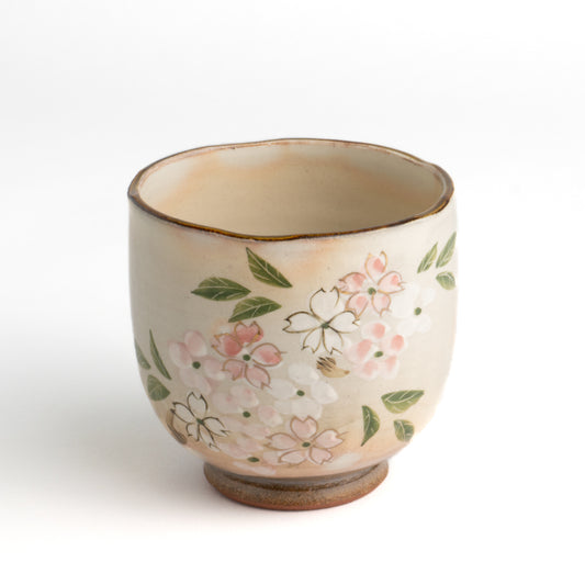 タンブラー　和歌桜　俊山窯 - Handcrafted Japanese pottery from Kyoto - Kyo ware / Kiyomizu ware.
