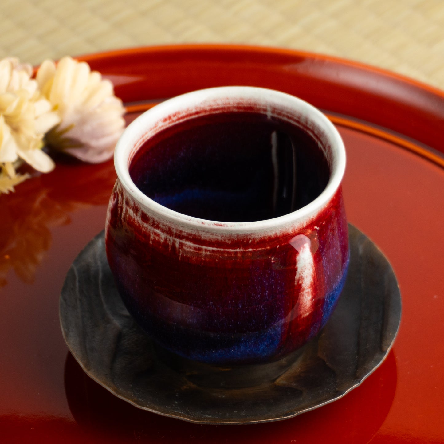 【清水焼】湯呑　辰砂C　和泉良法 KOTOPOTTER