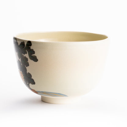 【清水焼】抹茶碗　菊図　善昇 KOTOPOTTER