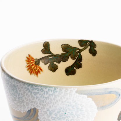 【清水焼】抹茶碗　菊図　善昇 KOTOPOTTER