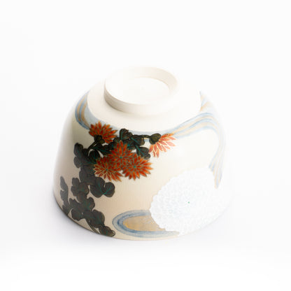 【清水焼】抹茶碗　菊図　善昇 KOTOPOTTER