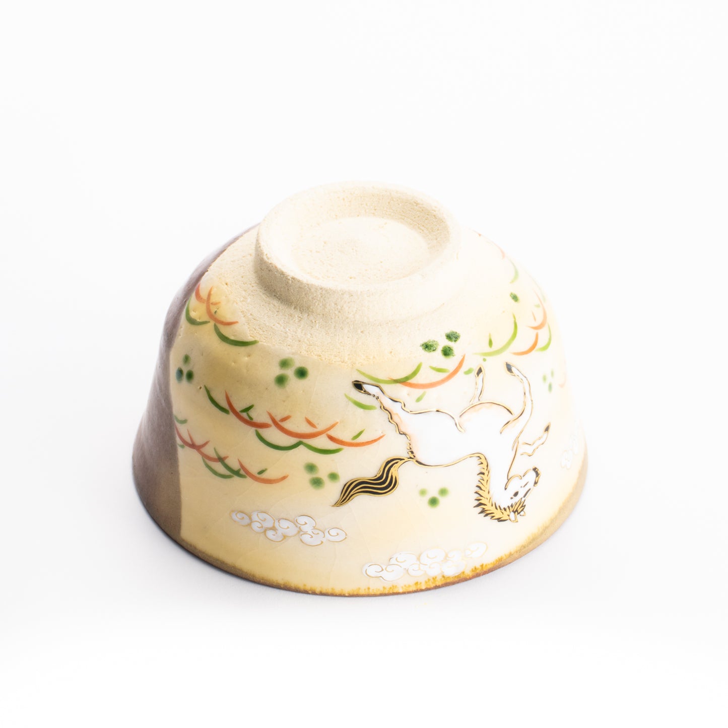 【清水焼】抹茶碗　草原の白馬　定一 KOTOPOTTER