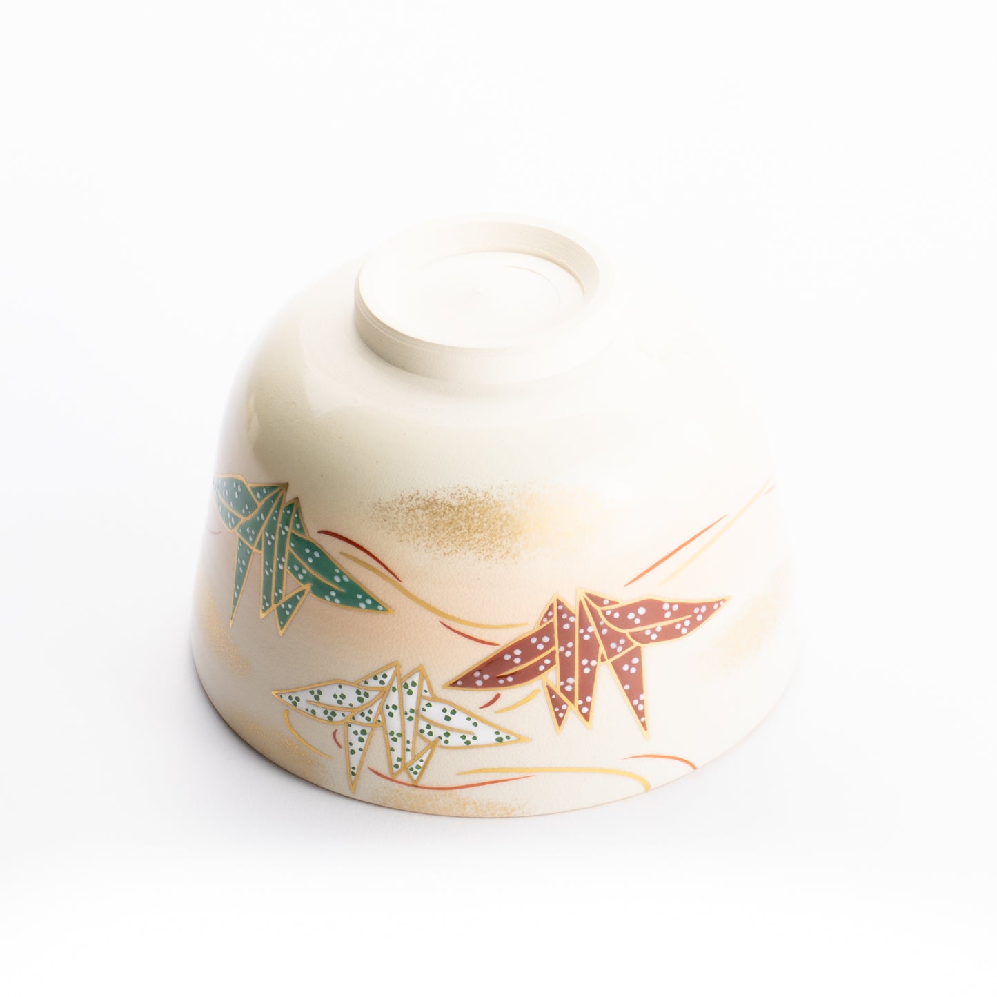 【清水焼】抹茶碗　折鶴　陶楽 KOTOPOTTER