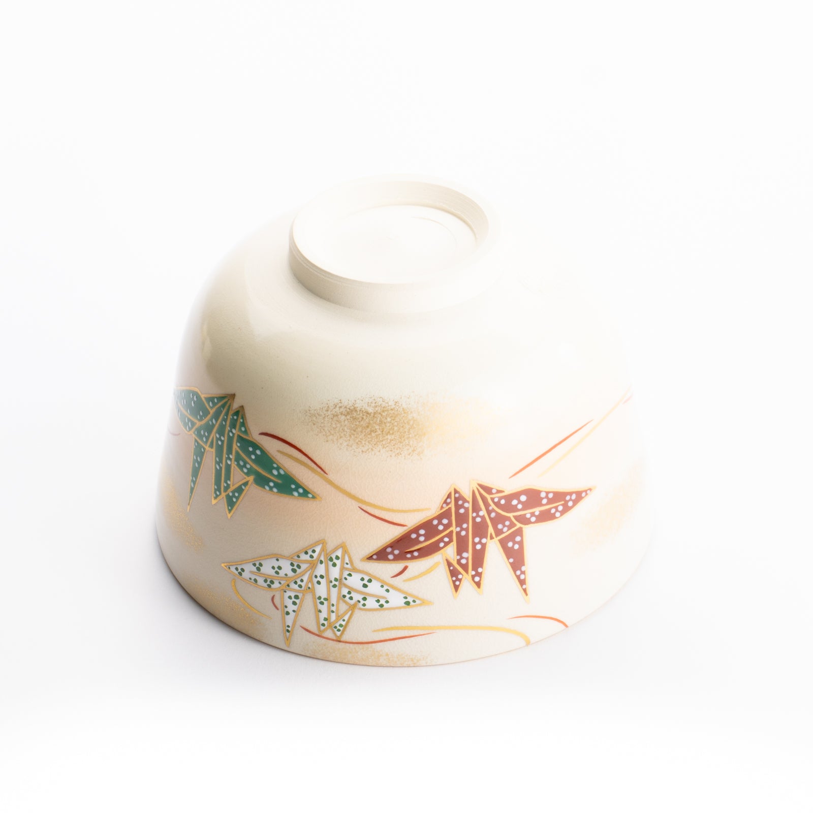 【清水焼】抹茶碗　折鶴　陶楽 KOTOPOTTER