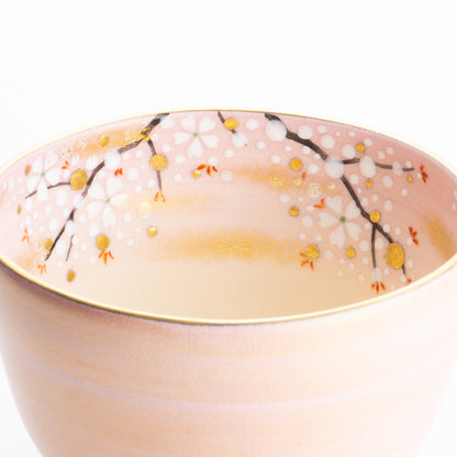 【清水焼】抹茶碗　内絵桜　善昇 KOTOPOTTER