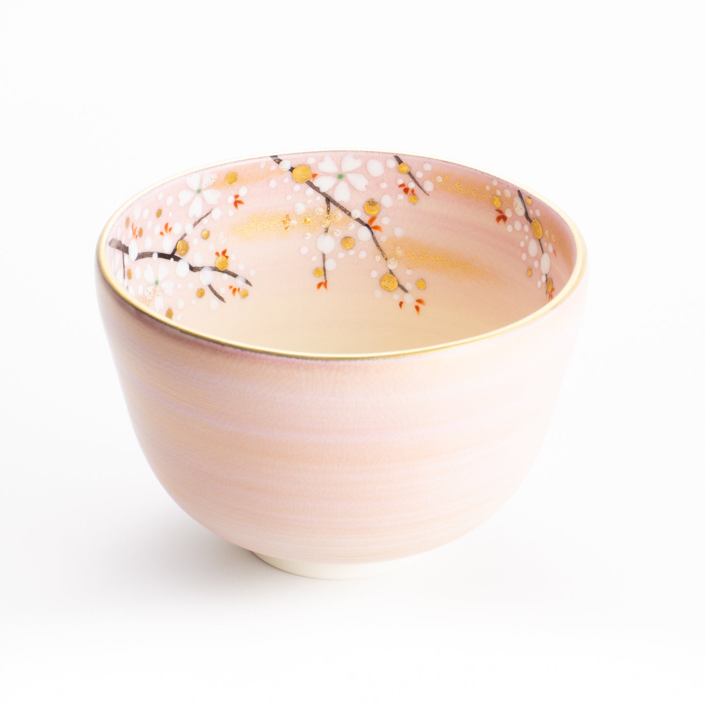 【清水焼】抹茶碗　内絵桜　善昇 KOTOPOTTER