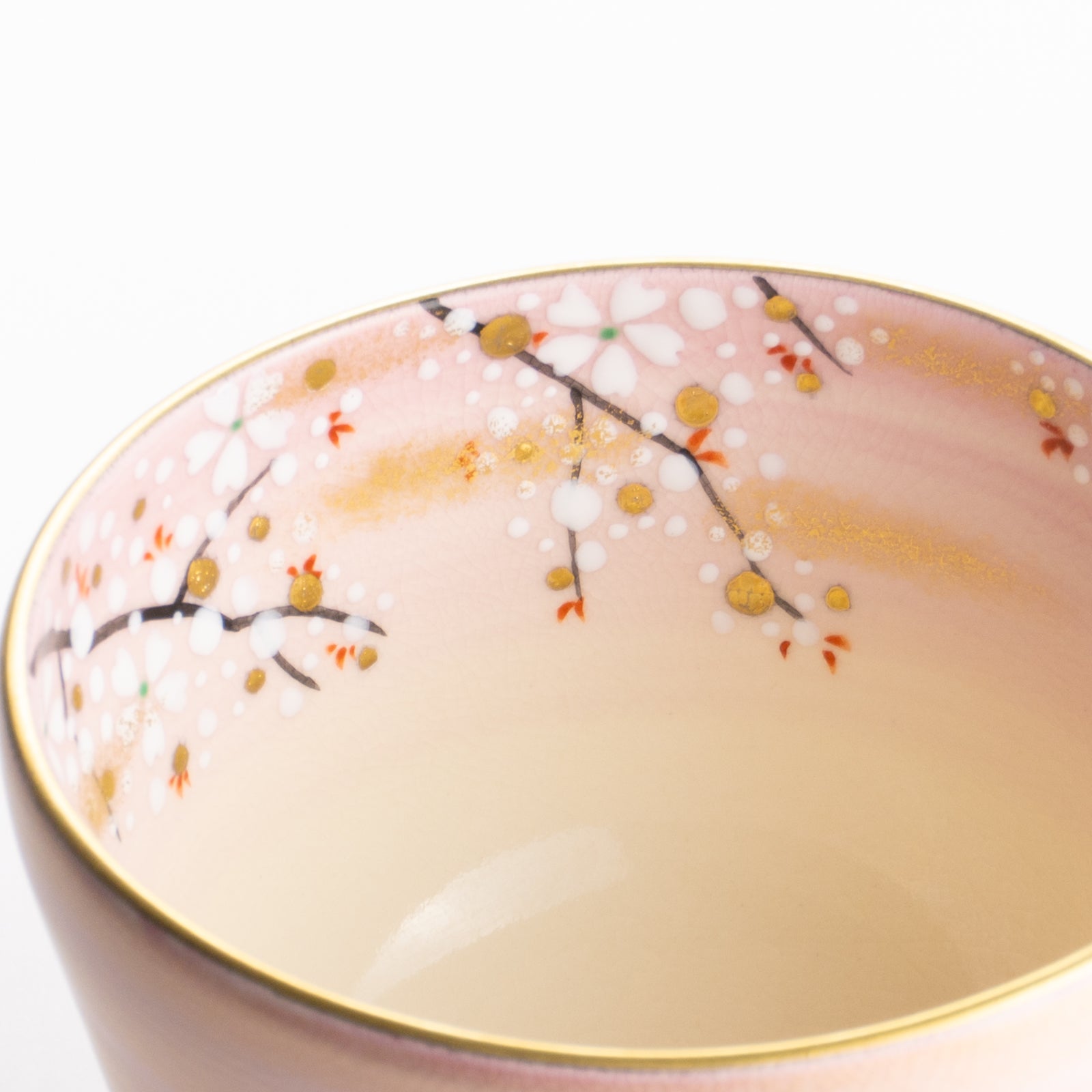 【清水焼】抹茶碗　内絵桜　善昇 KOTOPOTTER