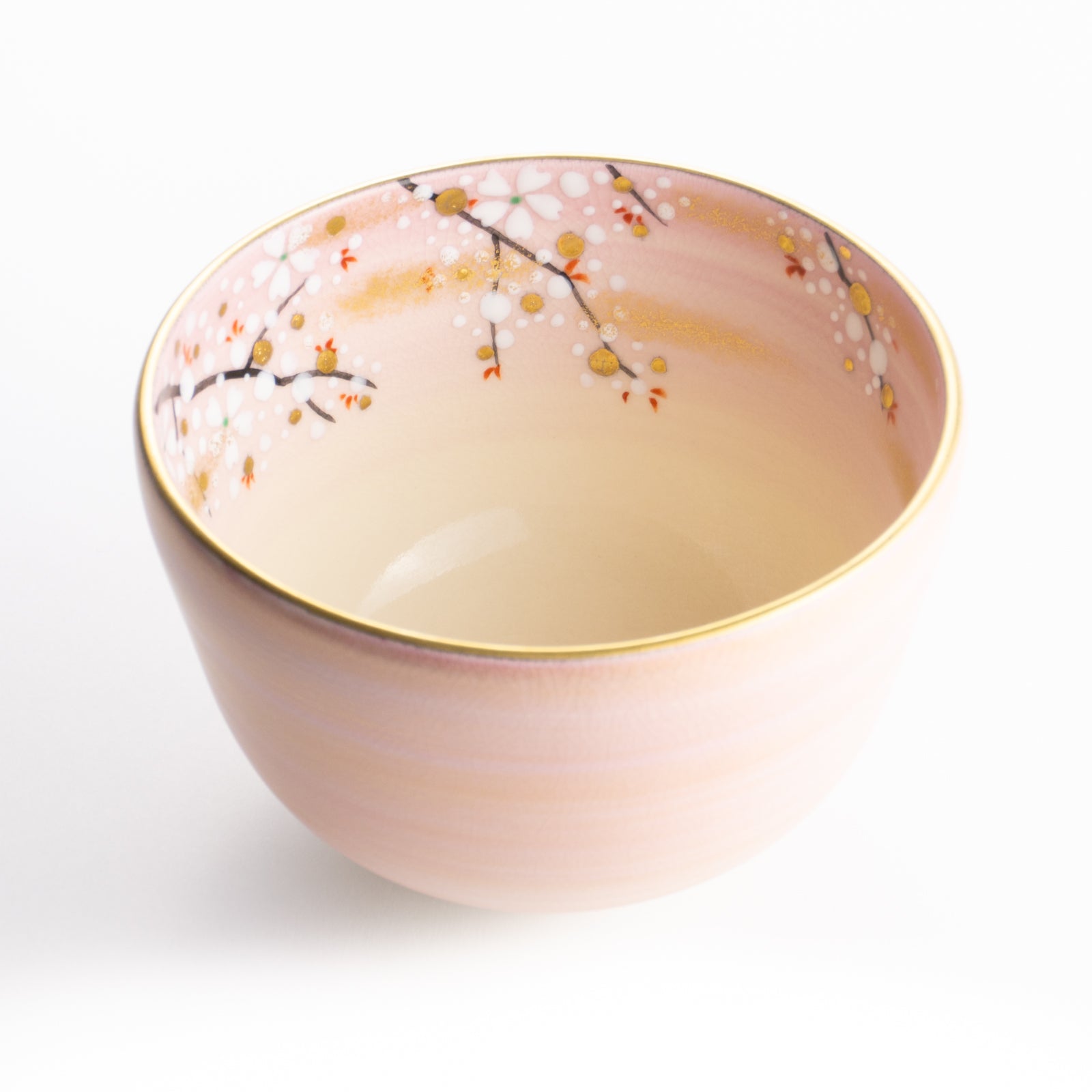 【清水焼】抹茶碗　内絵桜　善昇 KOTOPOTTER