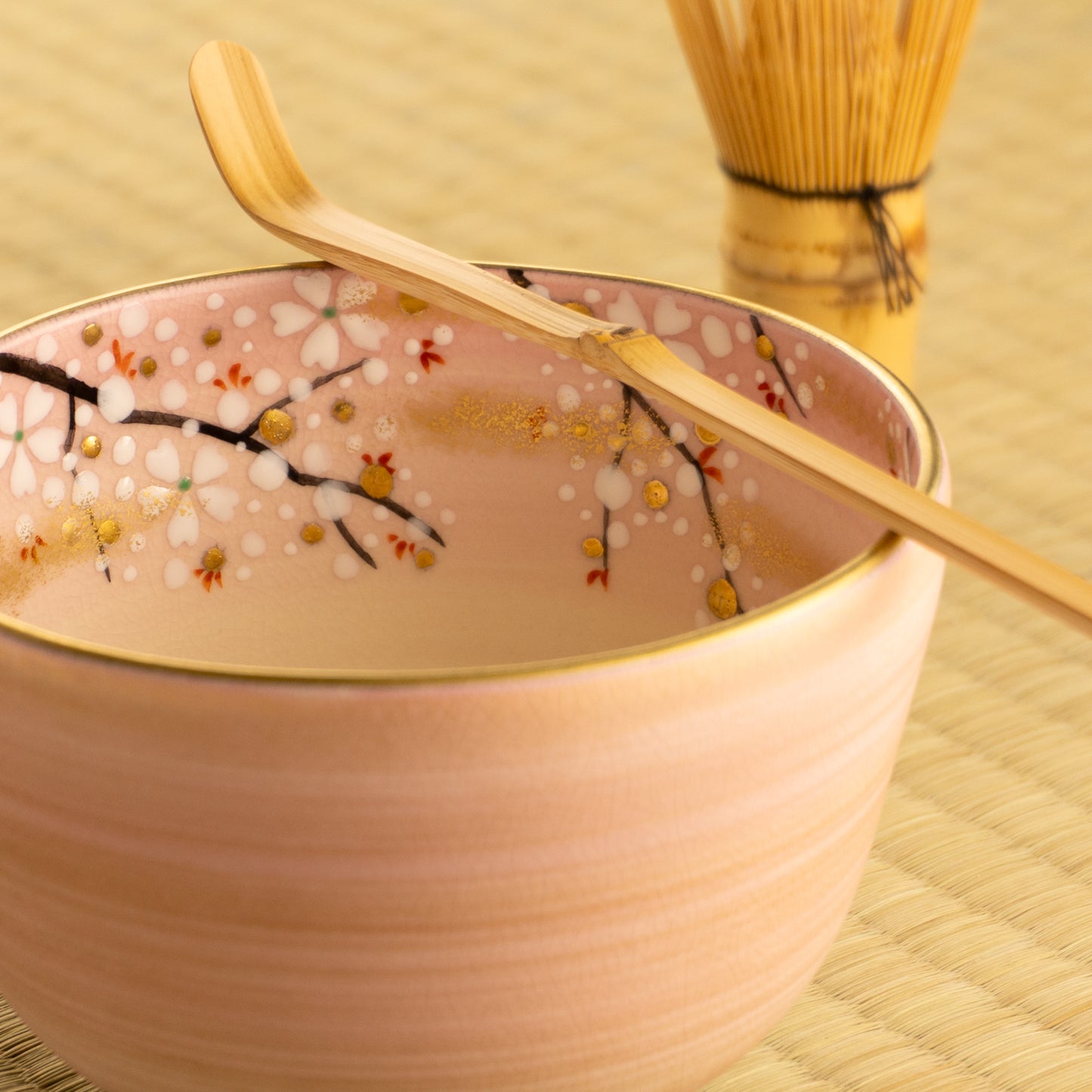 【清水焼】抹茶碗　内絵桜　善昇 KOTOPOTTER