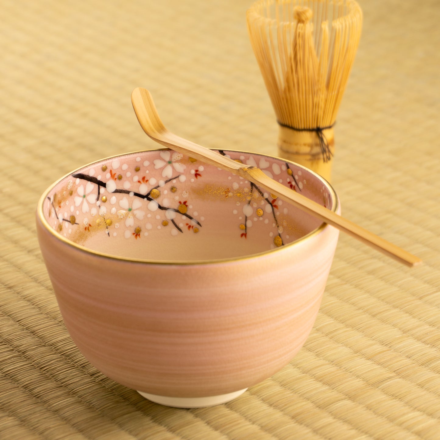 【清水焼】抹茶碗　内絵桜　善昇 KOTOPOTTER