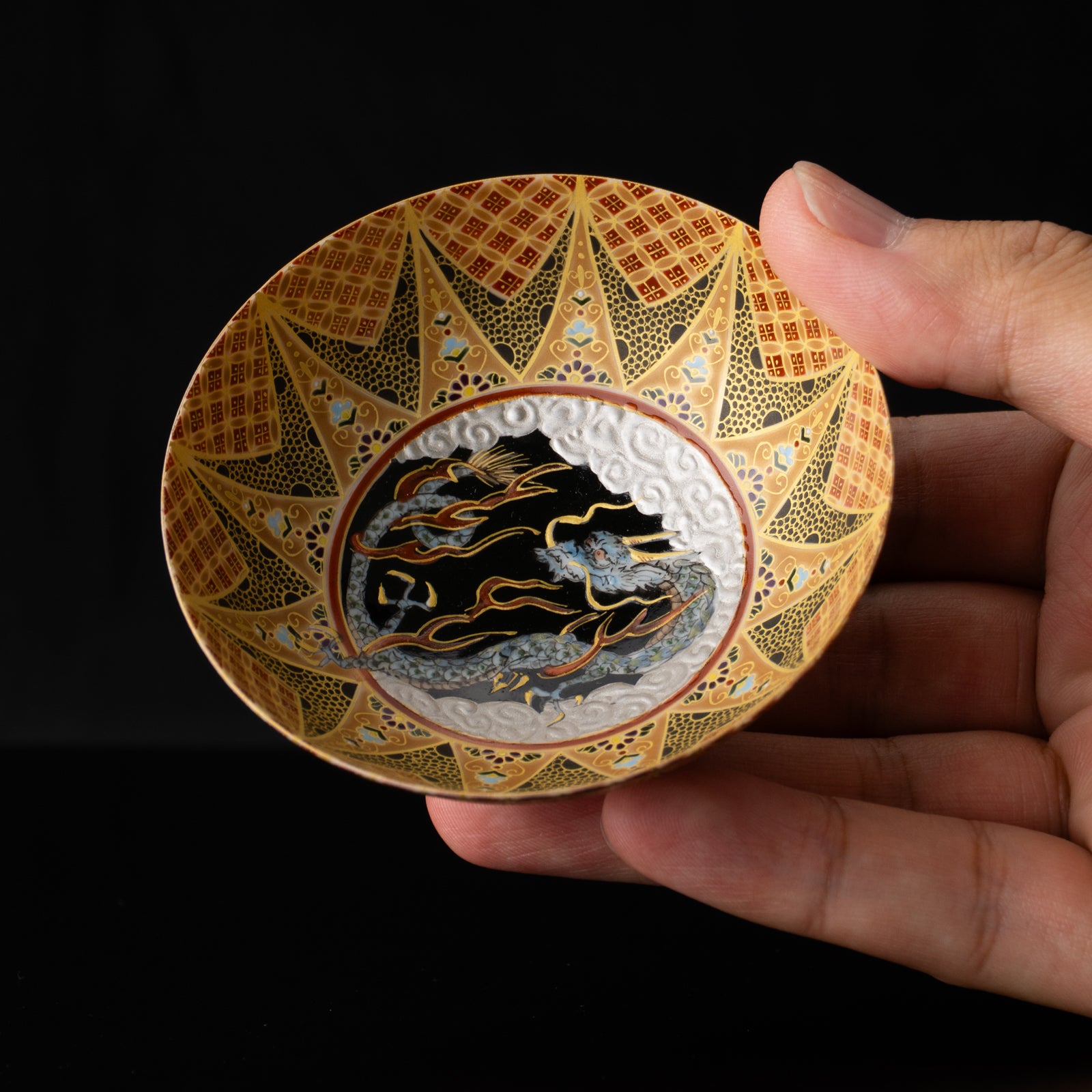 【清水焼】盃　華薩摩 雲竜　空女 KOTOPOTTER