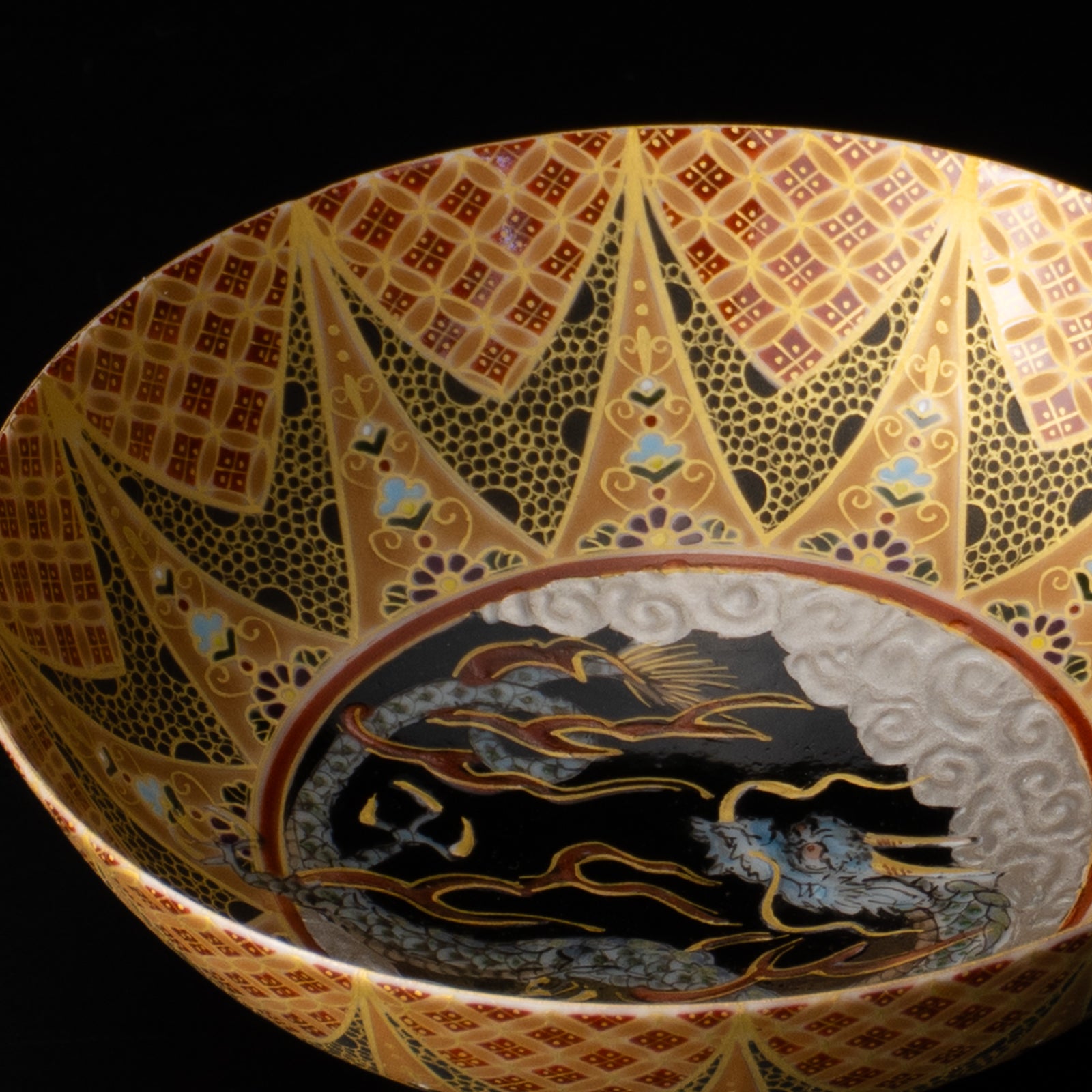 【清水焼】盃　華薩摩 雲竜　空女 KOTOPOTTER