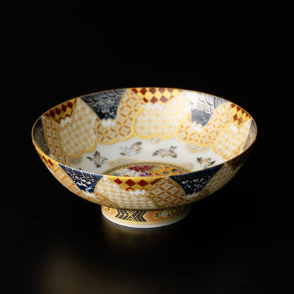 【清水焼】盃　華薩摩 富士にスズメ　空女 KOTOPOTTER