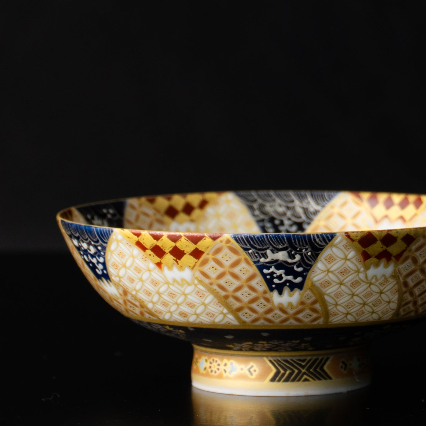 【清水焼】盃　華薩摩 富士にスズメ　空女 KOTOPOTTER