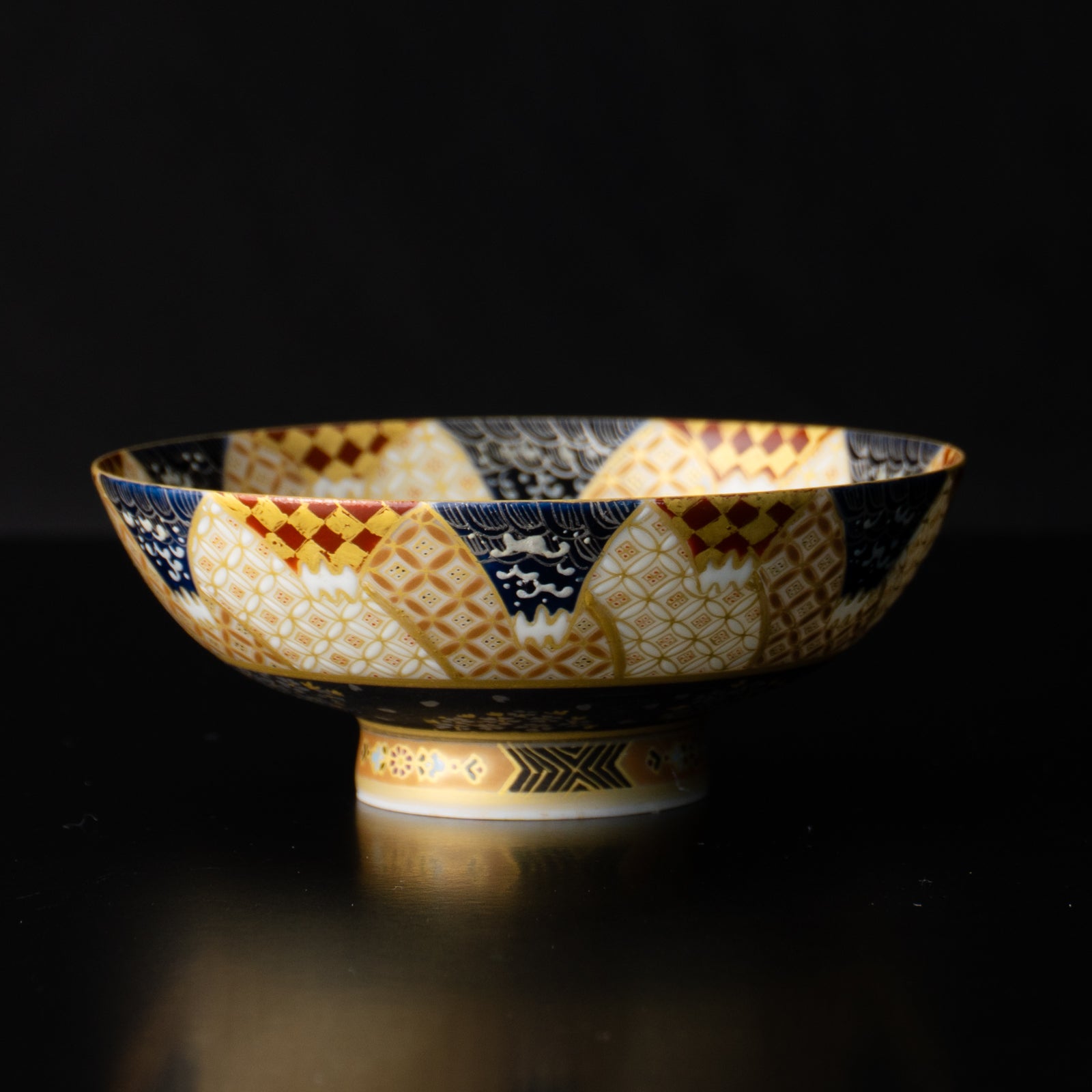 【清水焼】盃　華薩摩 富士にスズメ　空女 KOTOPOTTER