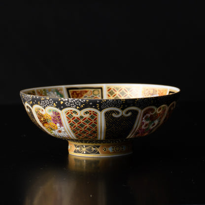 【清水焼】盃　華薩摩 十二面割古紋　空女 KOTOPOTTER