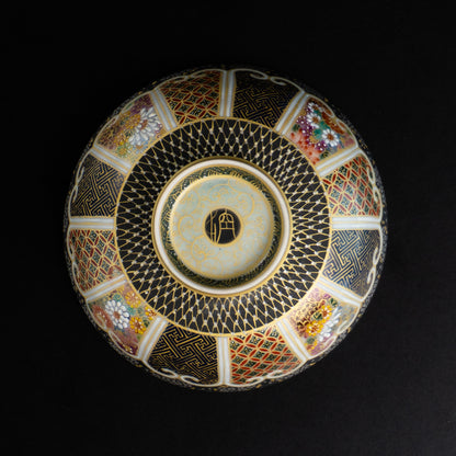 【清水焼】盃　華薩摩 十二面割古紋　空女 KOTOPOTTER