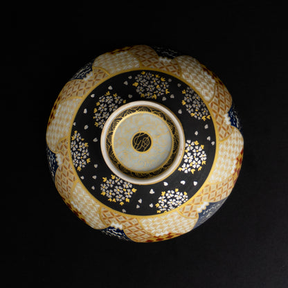 【清水焼】盃　華薩摩 富士にスズメ　空女 KOTOPOTTER