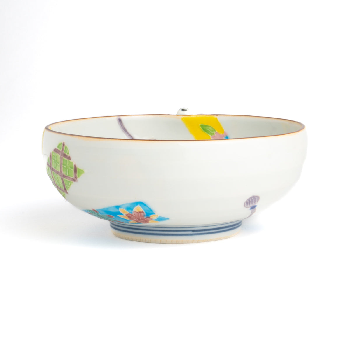 小鉢　一閑人交趾　のし目　秀峰堂 - Handcrafted Japanese pottery from Kyoto - Kyo ware / Kiyomizu ware.