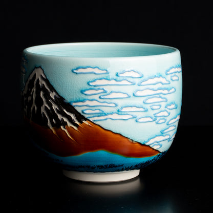 抹茶碗　富嶽三十六景　凱風快晴　 KOTOPOTTER