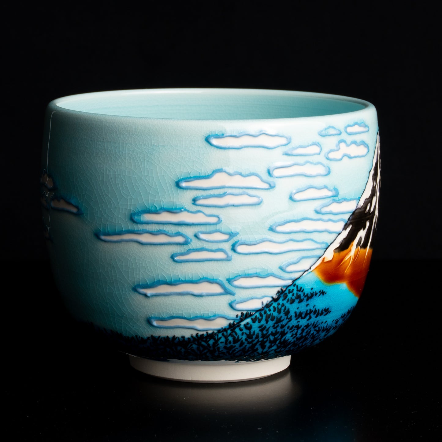 抹茶碗　富嶽三十六景　凱風快晴　 KOTOPOTTER