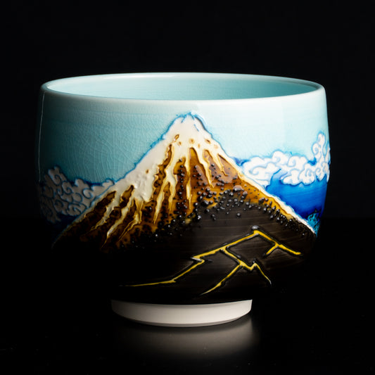 抹茶碗　富嶽三十六景　山下白雨 KOTOPOTTER
