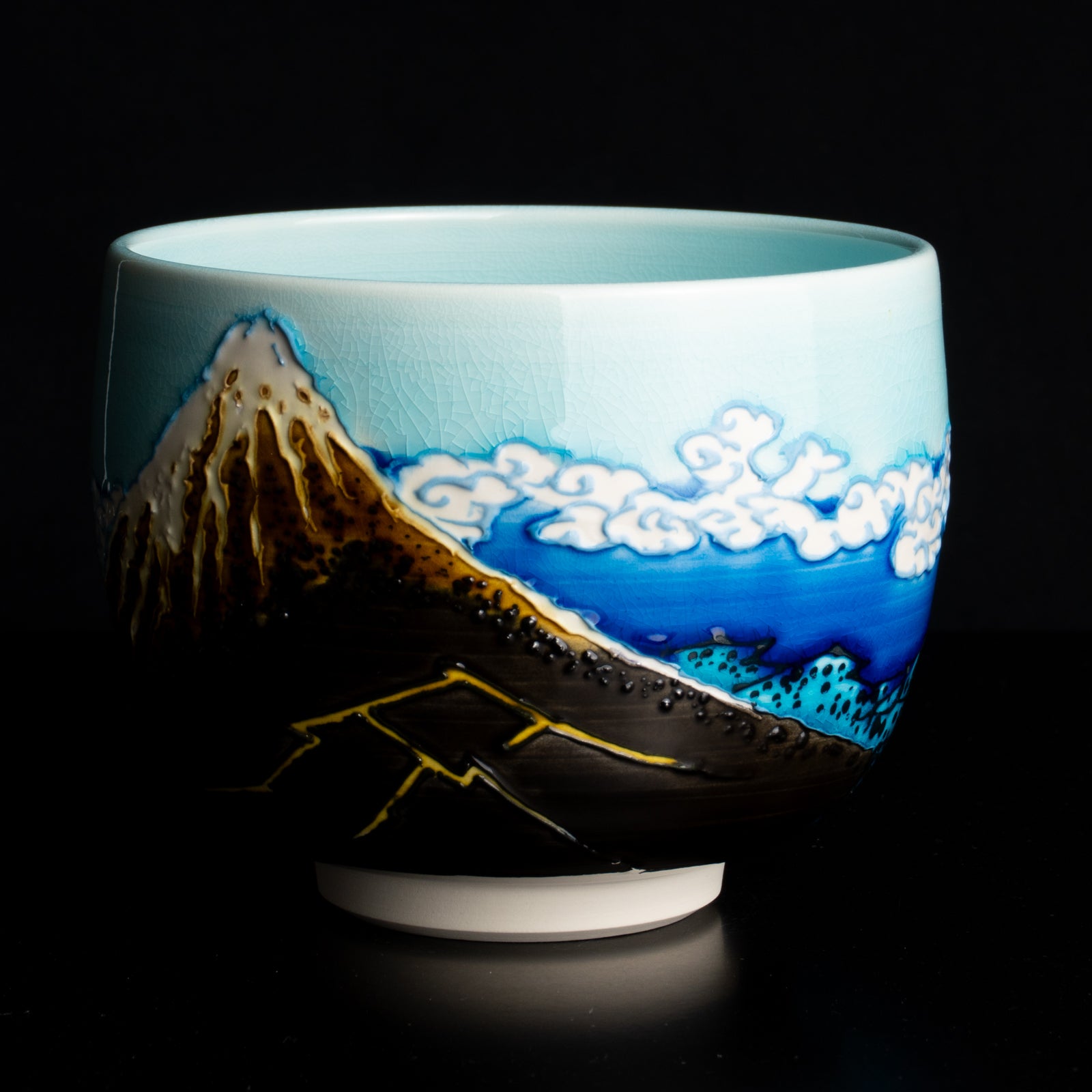 抹茶碗　富嶽三十六景　山下白雨 KOTOPOTTER