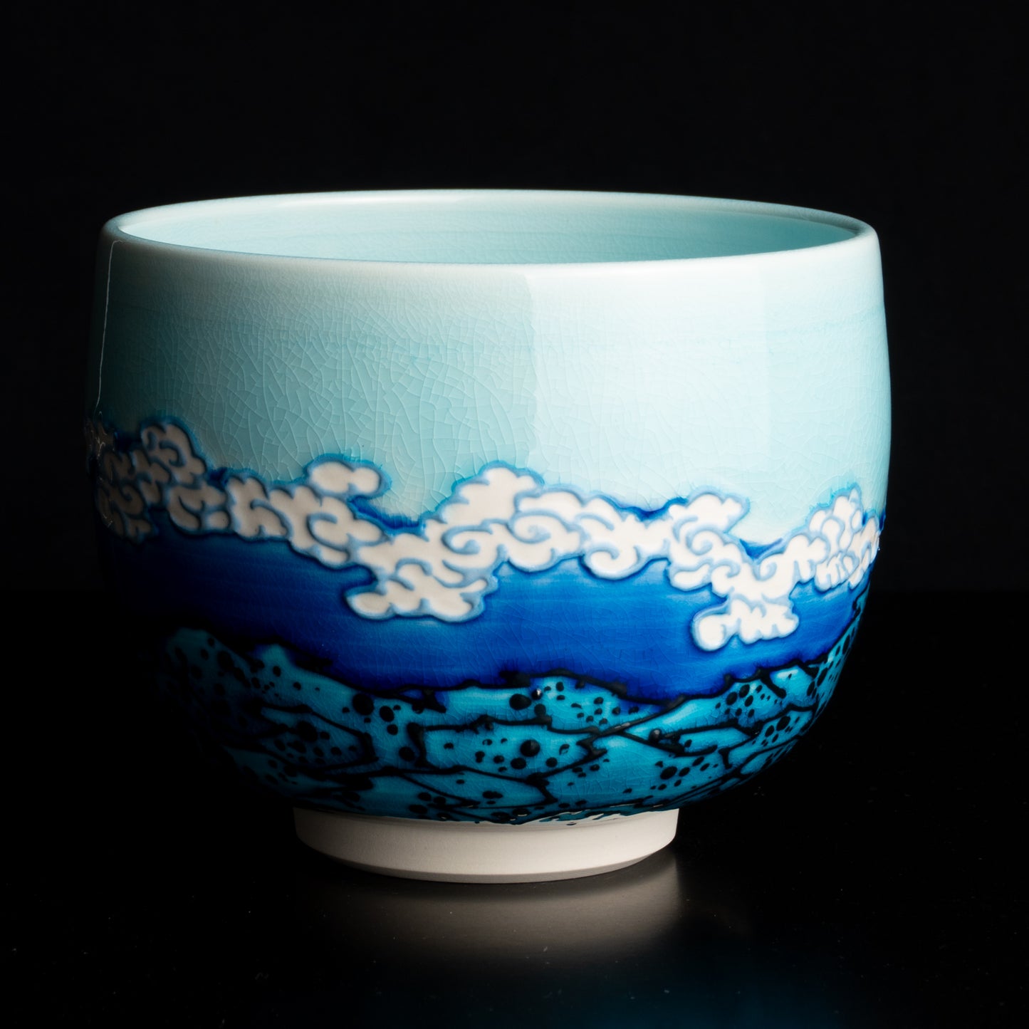 抹茶碗　富嶽三十六景　山下白雨 KOTOPOTTER