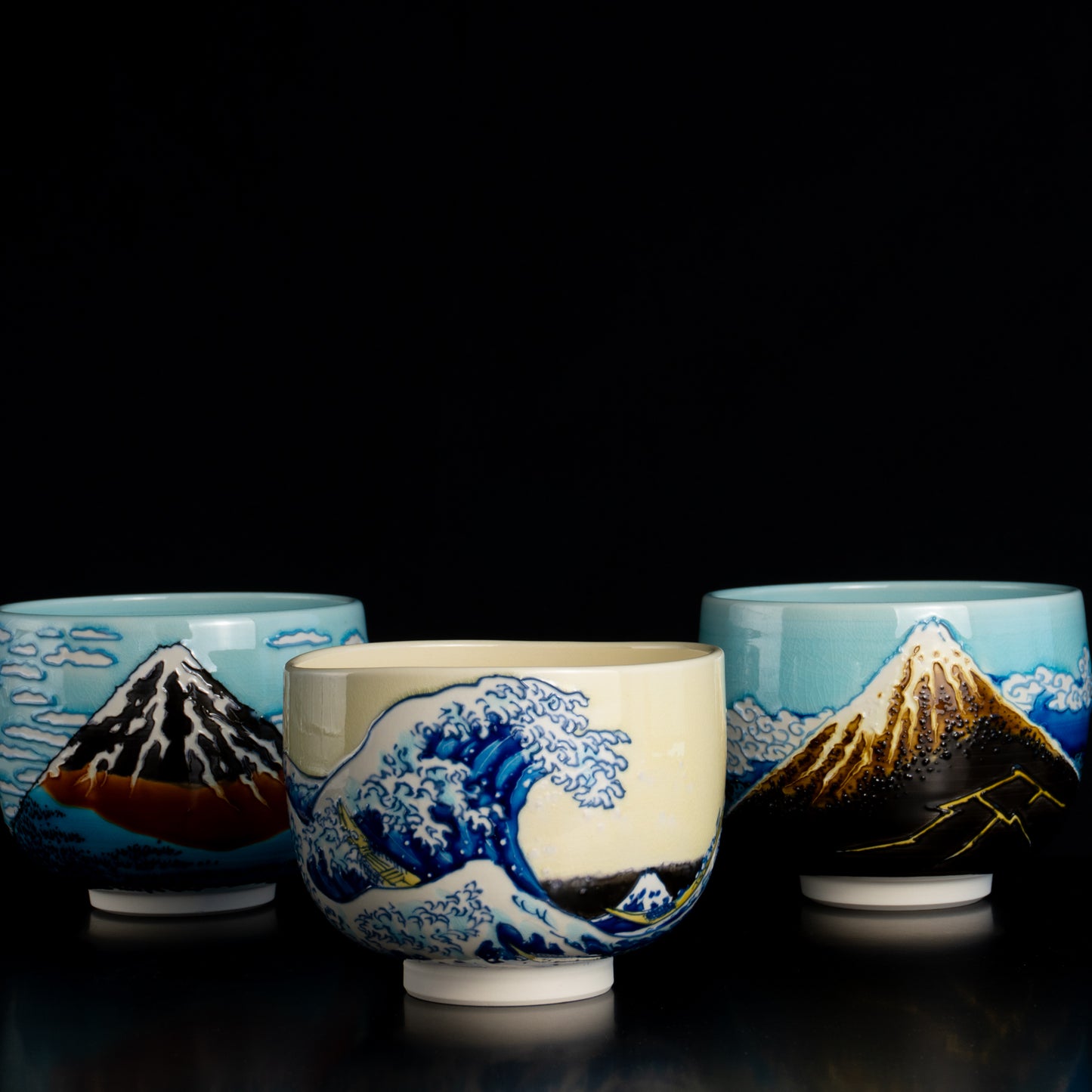 抹茶碗　富嶽三十六景　神奈川沖浪裏 KOTOPOTTER