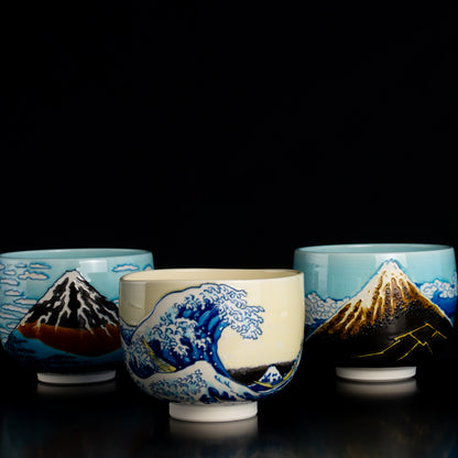 抹茶碗　富嶽三十六景　神奈川沖浪裏 KOTOPOTTER