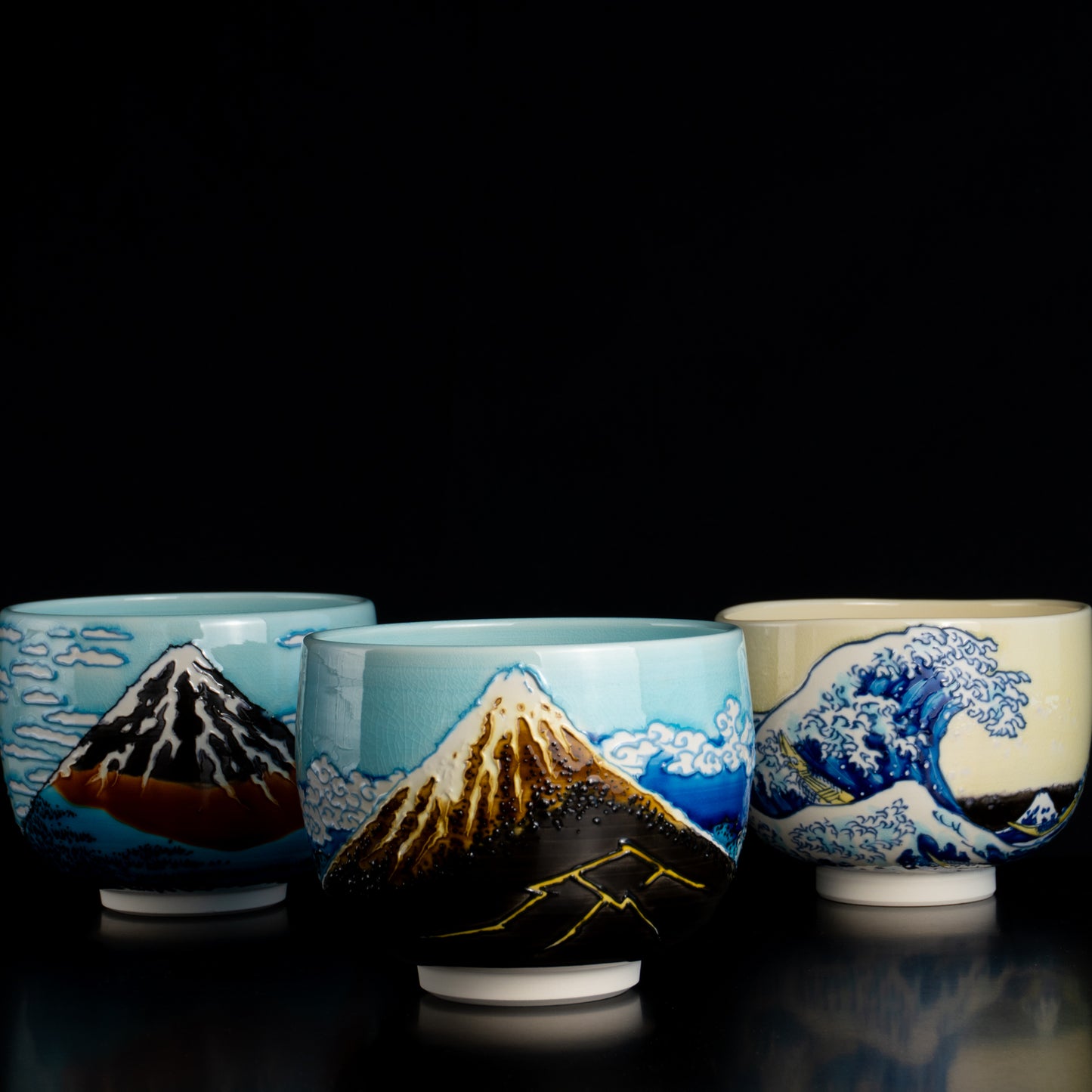 抹茶碗　富嶽三十六景　山下白雨 KOTOPOTTER
