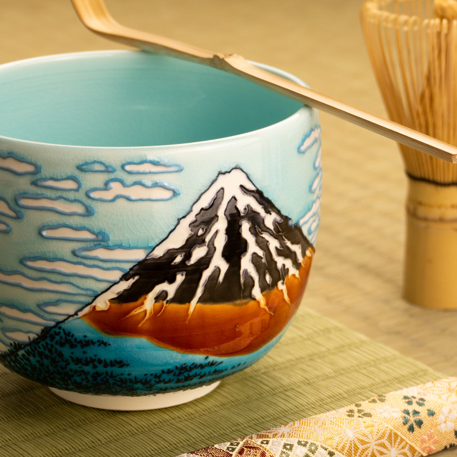 抹茶碗　富嶽三十六景　凱風快晴　 KOTOPOTTER