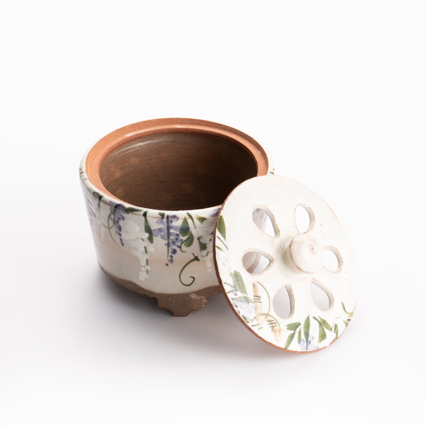 【清水焼】香炉　藤　俊山窯 KOTOPOTTER