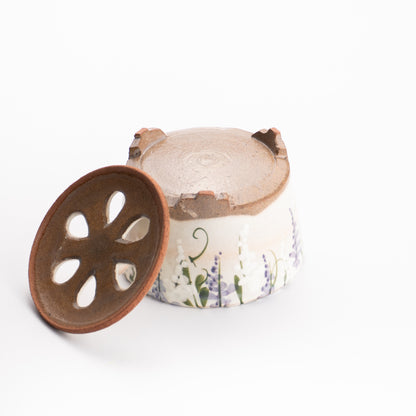 【清水焼】香炉　藤　俊山窯 KOTOPOTTER